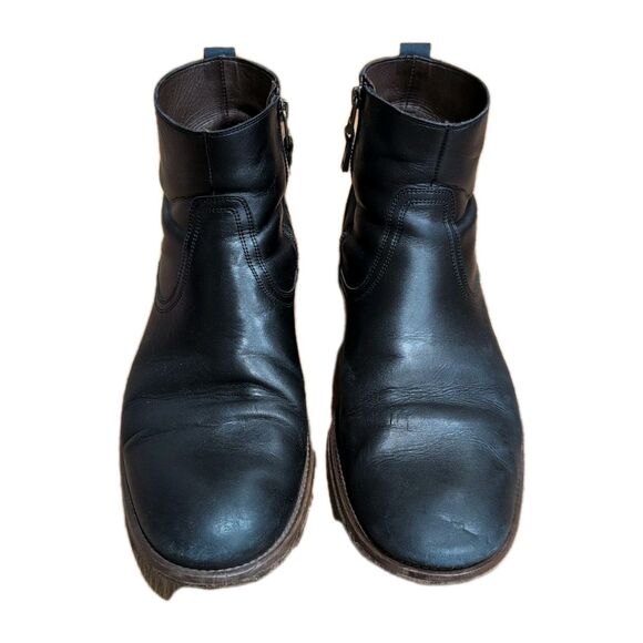 Magnanni Shoes Men’s Size 10 Black Chelsea Ankle Boots Leather Side Zip main image 4